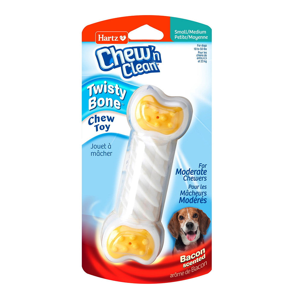 Hartz Chew n Clean Twisty Bone Dog Toy, Small/Medium, 1 Ea
